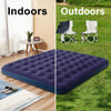 Saltea gonflabila pentru camping, plaja, 2 persoane, PVC si catifea