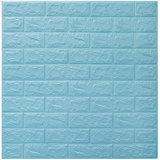 Tapet 3D caramizi bleu, auto-adeziv pentru interior, 70 x 77 cm