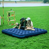 Saltea gonflabila pentru camping, plaja, 2 persoane, PVC si catifea