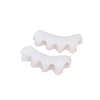 Set 2 bucati corector pentru degetele de la picioare, distantiere din silicon elastic si moale, reutilizabile, marime universala, design ergonomic, alb