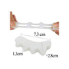 Set 2 bucati corector pentru degetele de la picioare, distantiere din silicon elastic si moale, reutilizabile, marime universala, design ergonomic, alb