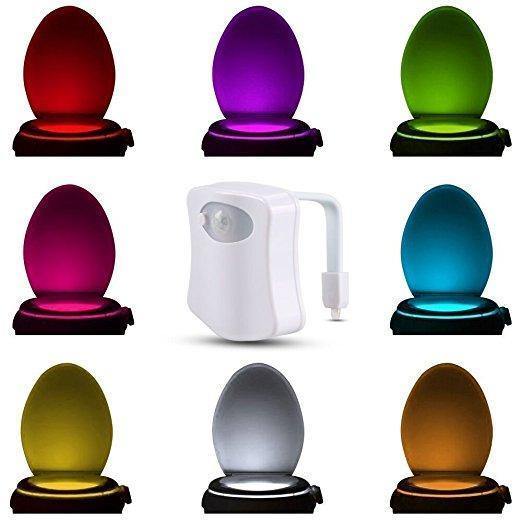 Led pentru vasul de toaleta cu senzor infrarosu de miscare si 8 lumini