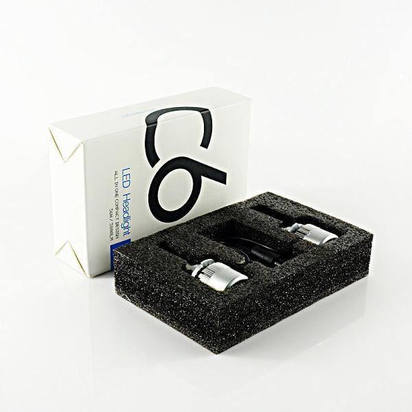 Set 2 becuri auto LED C6 H7, 7600 lumeni, 36 w